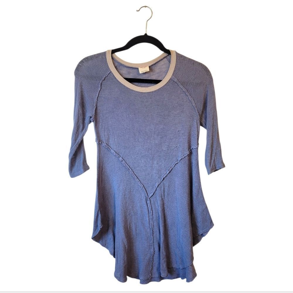 Intimately Free People Women's Periwinkle Weekender Mesh Blouse Size XS